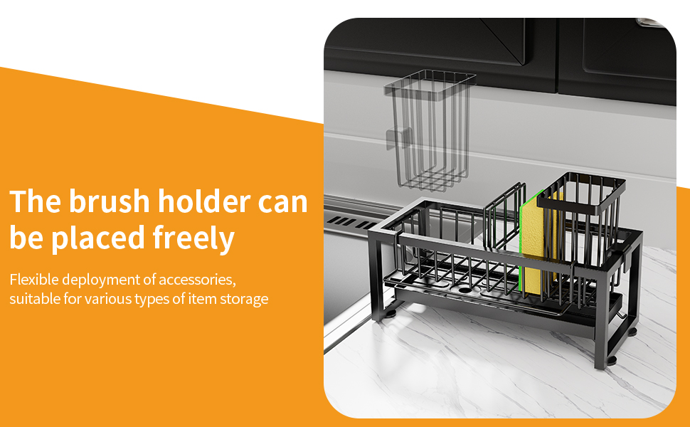 Kitchen sink sponge holder multi-purpose storage rack