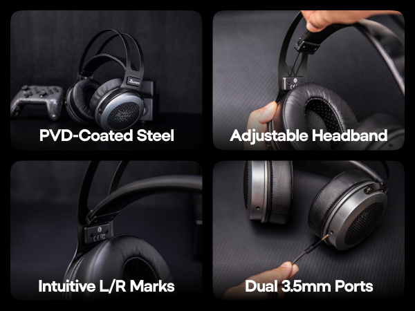 Kiwi Ears Altruva Over Ear Headphone, Hi-Fi 50mm Dynamic Driver Wired Gaming Headset