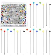 Sewing Pins, 300 PCS Straight Pins for Fabric, Pearlized Ball Head Quilting Pins Long 1.5 inch, M...