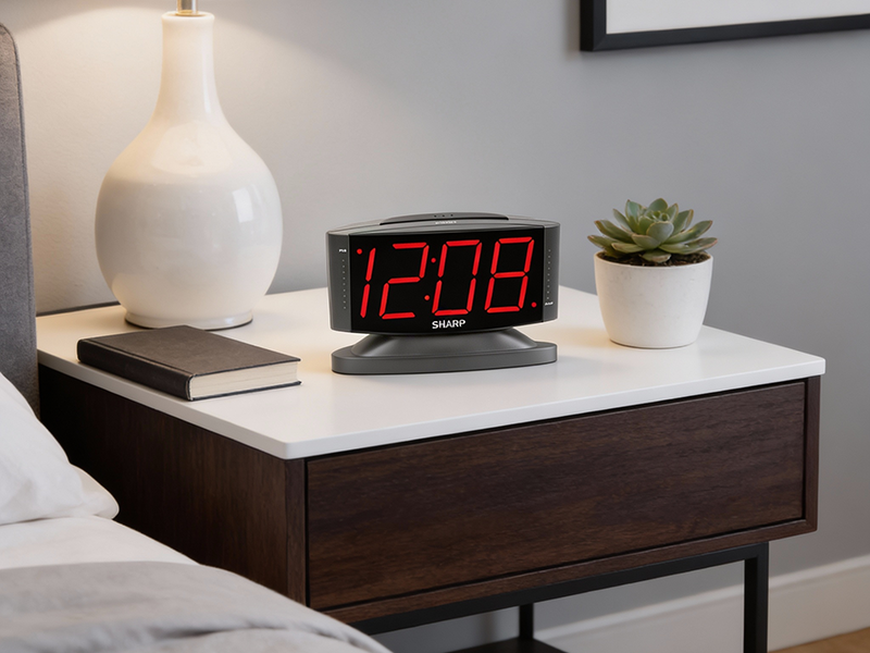 Sharp Alarm Clock bedside bedroom loud easy to see alarm clock seniors, adults kids, teen tween