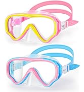 VegoVia Kids Swim Goggles with Nose Cover, Anti Fog Wide View Clear Swim Mask for Kids Youth 3-15...
