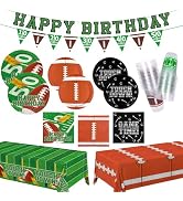 Football Birthday Party Decorations Kit for 24: Football Party Supplies Set with Plates, Dessert ...