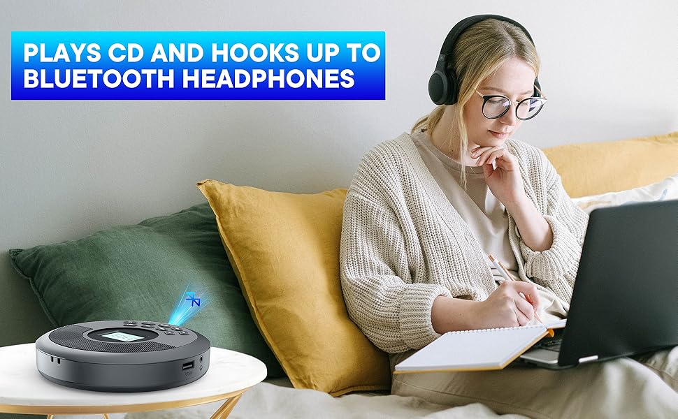 portable cd player with bluetooth transmitter
