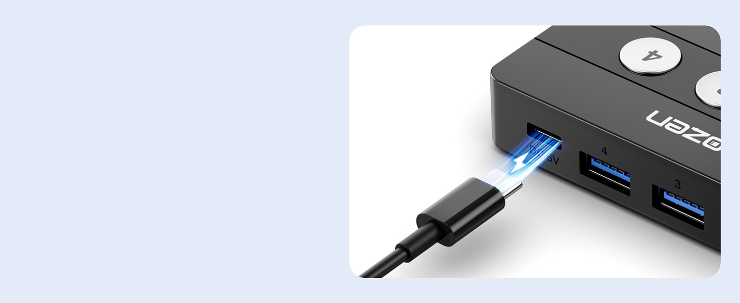 USB switch 4 computers reduces cable and accessory clutter keyboard, mouse, printer