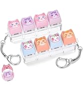 FunisFun 2PCS 4 in 1 Cat Shaped Keyboard Keycaps, Keyboard Clicker Keychain with Clicky Sound, Fi...
