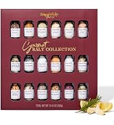 Thoughtfully Gourmet, Gourmet Salt Sampler Collection Gift Set, Vegan and Vegetarian, Uniquely Fl...