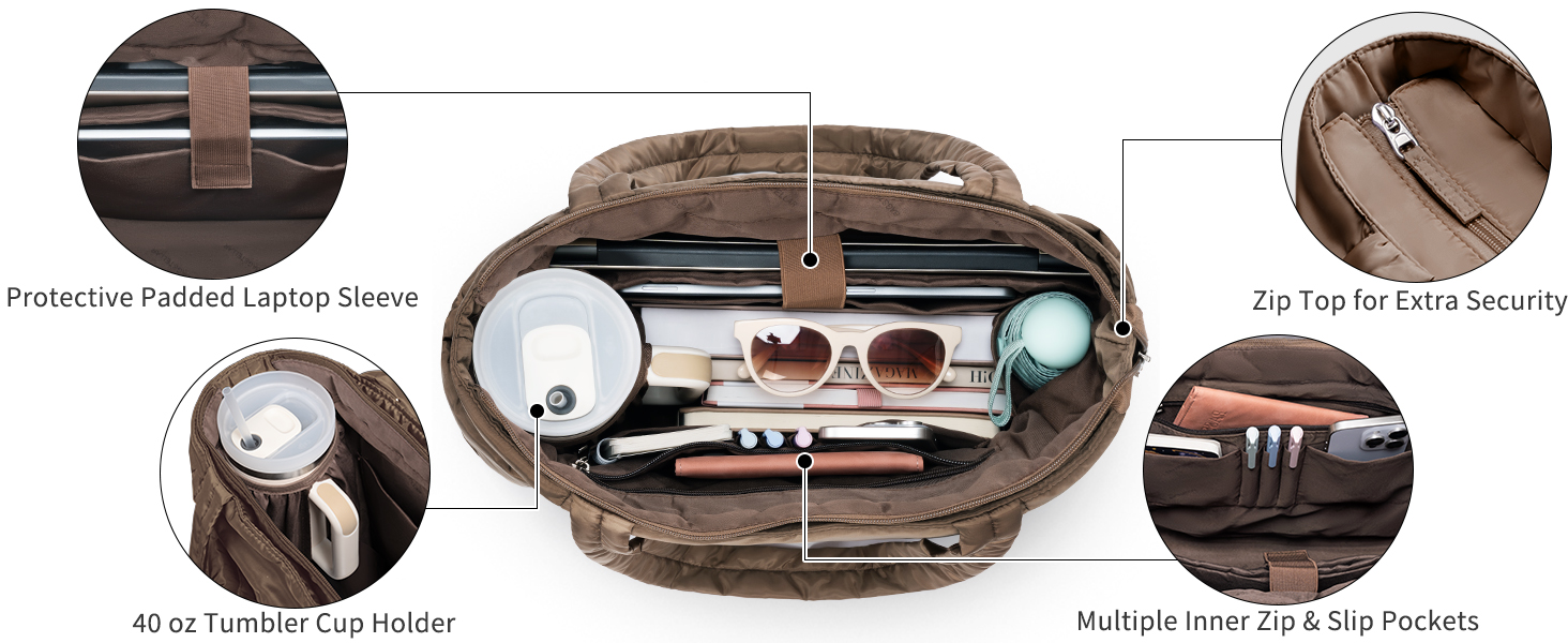 puffer tote bag