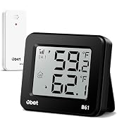 OBET Indoor Outdoor Thermometer Wireless Outdoor Thermometer Digital Thermometer Gauge 500Ft Remo...