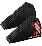 Strongest Home 2 Pack XL Adjustable Door Stopper with Spring – Heavy Duty Wedge for Oversized, Th...