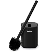 Toilet Brush and Holder Set Toilet Bowl Brush Stainless Steel Automatic Open lid Toilet Bowl Clea...