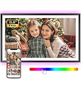 Frameo 15.6" Large Digital Picture Frame, Smart WiFi Electronic Photo Frame with LED Light 1920 x...