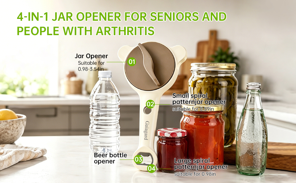 4-IN-1 JAR OPENER FOR SENIORS ANDPEOPLE WITH ARTHRITIS