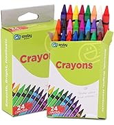 Enday Crayons 24 Count, 2 Box of Crayons for Kids, Easy to Hold Toddler Crayon, Premium Non Toxic...