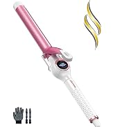ORYNNE Digital Ceramic Curling Iron - 1 Inch Barrel for Bouncy Curls & Waves, Argan Oil Infused, ...