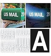 Seloom 148 PCS 3" Reflective Mailbox Numbers Stickers for Outside,White Letter and Number Sticker...
