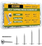 SVLING Wood Screws Phillips Modified Truss Head Assortment Kit 156PCS, Stainless Steel 410 Quick ...