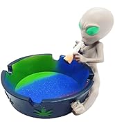 Yblenic Ash Tray Cool Ashtrays for Cigarettes, Alien Fantasy Ashtray Decor for Home Office, Ornam...