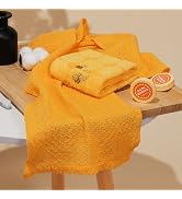 Vie Triomphe Bee Themed 4-Piece Bath Gift Set for Kids, 34cm Face Cloth, 25x95cm Wash Mitt, 2 Bat...