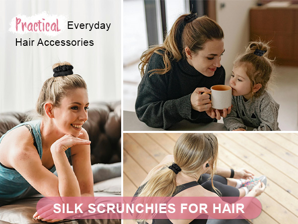 silk scrunchies for hair