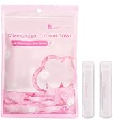 Classycoo Compressed Towel 120 PCS with 2 Carrying Cases,Disposable Mini Tablets Portable Face To...