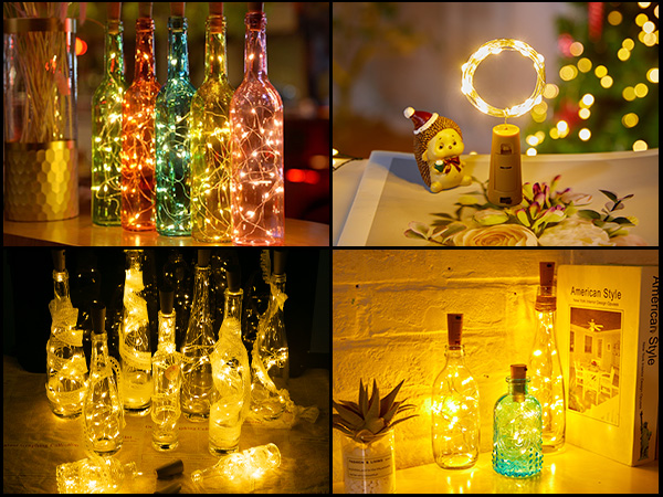 Brightown Wine Bottle Lights with Cork