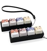 2 Pack Keyboard Fidget Clicker, 4 Keys Clicky Keyboards Keychain Fidgets for Adults, Creamy Stres...