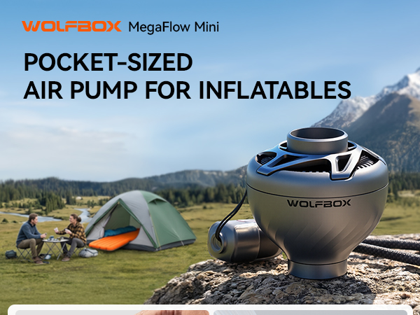WOLFBOX MegaFlow Mini Air Pump for Inflatables