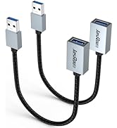 JasRoum USB Extension Cable 1FT 2 Pack, Short USB Extender Cord Type A 3.0 Male to Female High Sp...