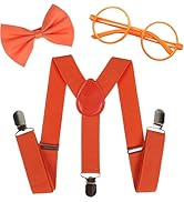 Tatibana Child Kids Suspenders Bowtie Set with Black Glasses - Adjustable Suspender Set for Boys ...