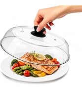 10 inch Glass Microwave Splatter Cover for Food with Vent Hole, No Plastic | Food Grade Borosilic...
