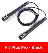 Elite Jumps Fit Plus Pro Freestyle PVC, 4mm Cord Skipping Rope, Cardio, Adjustable 10ft Length wi...