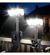 Akynite Clip On Solar Lights Outdoor with Motion Sensor, 360°Rotatable & 45°Up-Down Adjustable So...