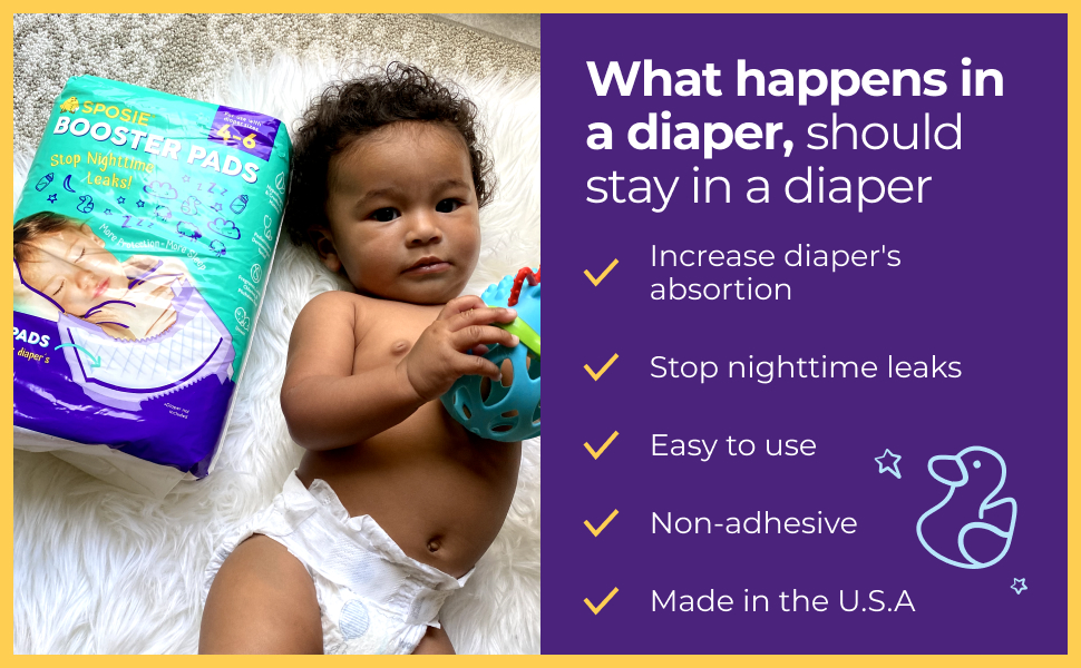 Sposie booster pads diaper stop leaks overnight