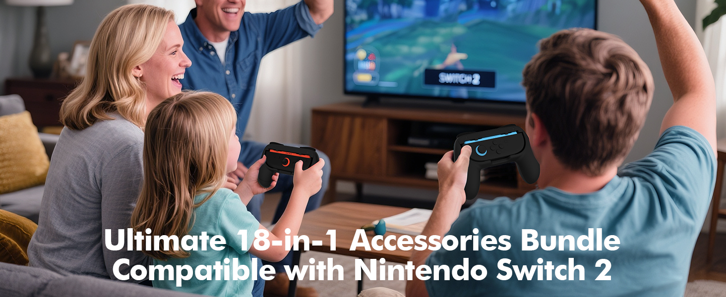 18-in-1 Carry Case Premium Protection Accessories Bundle Compatible with Nintendo Switch 2