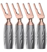 Viborg VS701 Hi-End Speaker Fork Spade Connectors 4X Pure Copper Speaker Y Spades Dual Screws Loc...