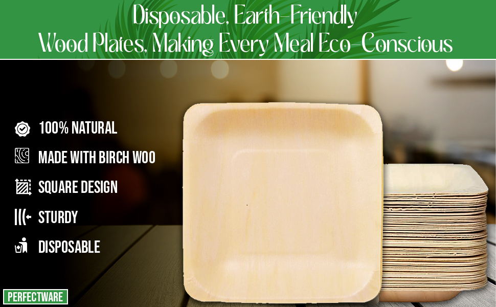 Wooden Disposable Plates