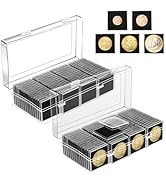 ENPOINT 120pcs Silver Dollar Coin Holders for Collectors - Clear Coin Capsules with 5 Sizes (20/2...