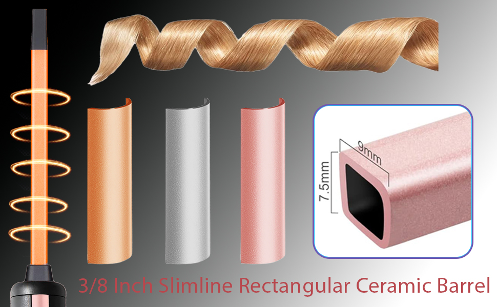 Square Tube Ceramic Mini Curling Barrel