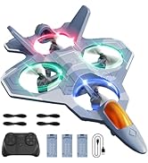 4DRC RC Planes Remote Control Airplanes with 3 Batteries, Foam Remote Control Planes for Kids Adu...