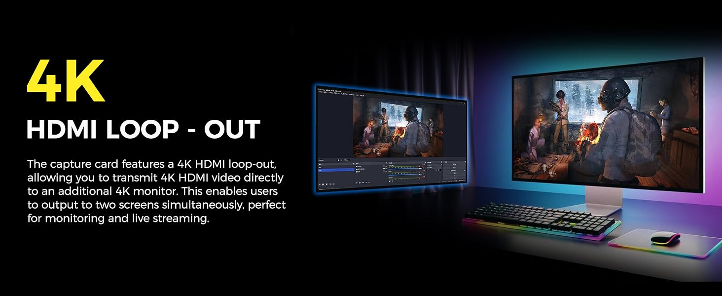 video game capture for ps5, nintendo switch,xbox,pc,obs