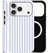 ZOEVEES Magnetic Case for iPhone 17 Pro Max, Compatible with MagSafe, Aesthetic Striped Cute Desi...