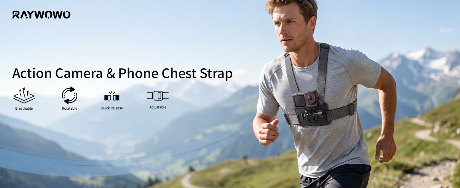 action camera & phone chest strap