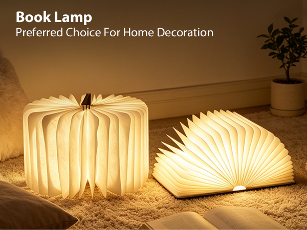 Folding book lamp