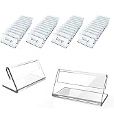 Boloyo 50PC 7 x 4 cm Mini Sign Display Holder L Shape Acrylic Counter Top Stand for Tag Card Name...
