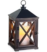 Candle Warmers Etc. Wooden Farmhouse Candle Warmer Lantern for Top-Down Candle Melting (Weathered...