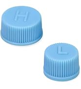 povtii Replacement Valve Caps for Car Air Conditioning, Leakproof R134a AC System Charging Port C...
