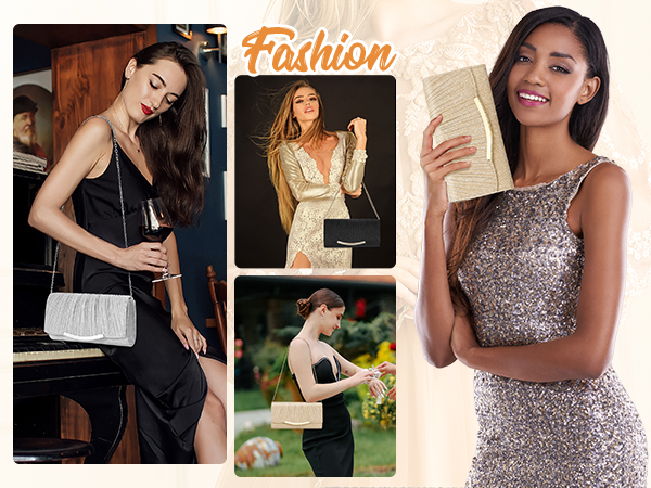 Gold evening clutch purse