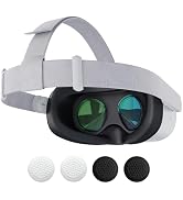 OLCLSS Upgraded Head Strap for Meta Quest 2, Includes 2 Pairs of Thumb Grip Caps, Compatible with...