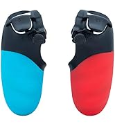 Mcbazel Honcam FPS Trigger Stop & Grip Cover for PS4 Controller - Red & Blue