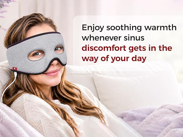 sinus relief heated face mask